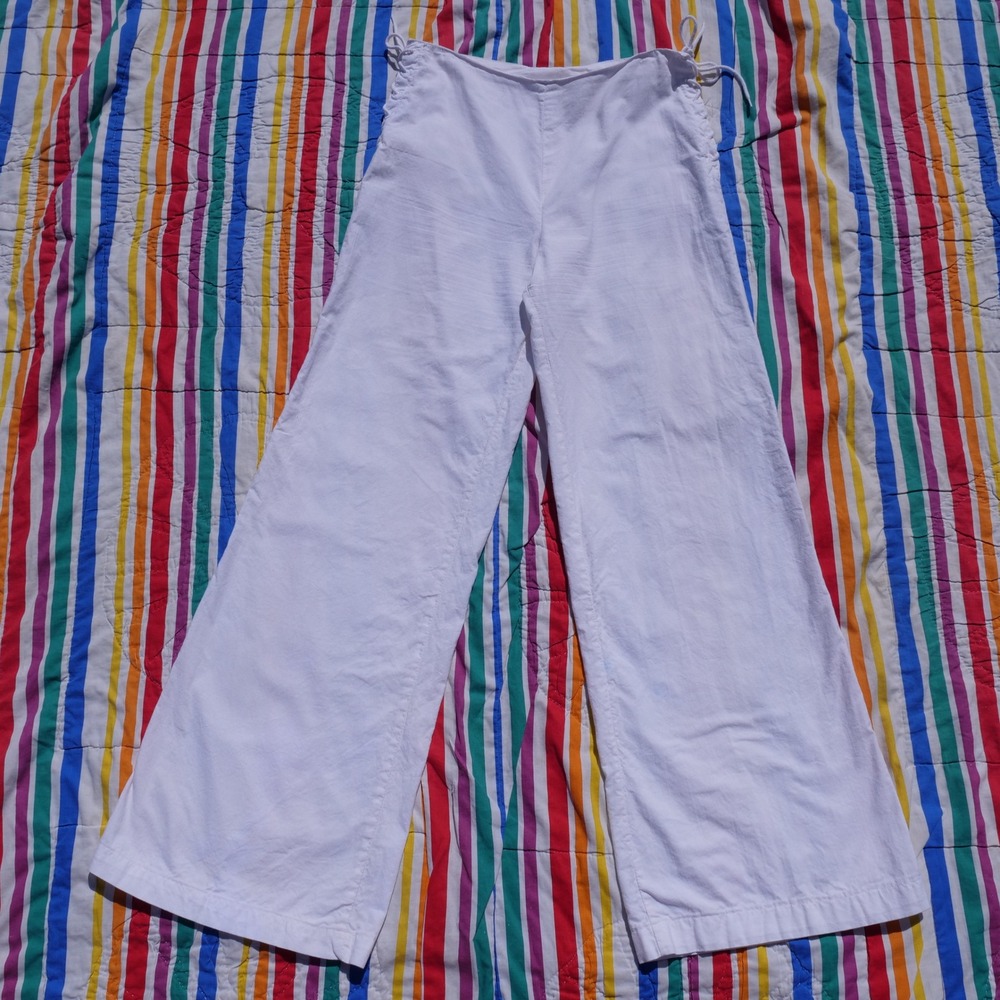 AMAZING RAREโ vintage 1970s The Market Wild West cotton side laced bell bottoms